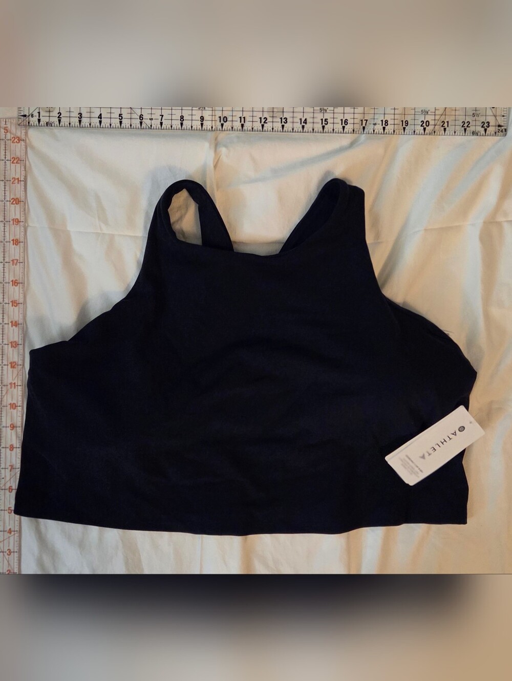NWT - Athleta Black High-Neck Sports Cropped Tank 3X